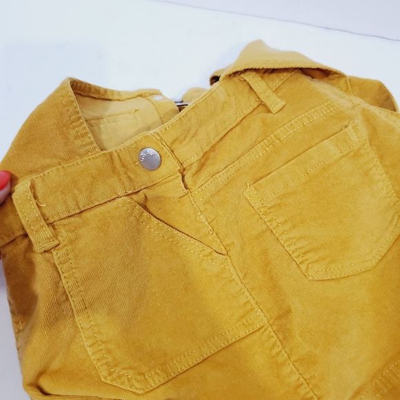 DKNY Toddler girl size 6x mustard overall dress - Picture 8 of 9